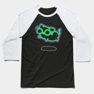 Floaty Cat Side - Dark Baseball T-Shirt